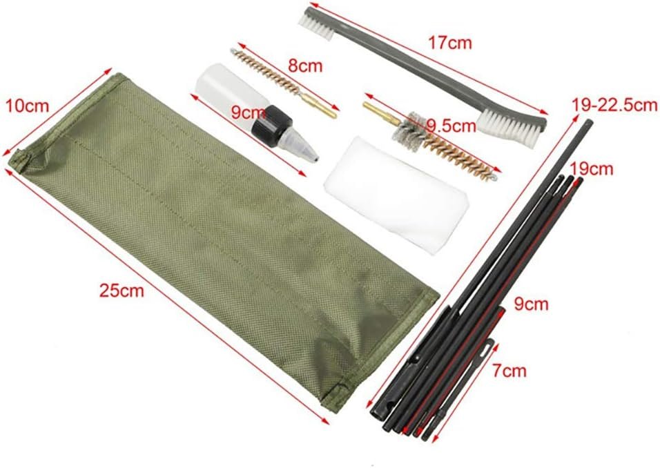 Rifle Gun Cleaning Kit Set Pistol Brushes Cleaner for 5.56mm .223 22LR .22 Cal